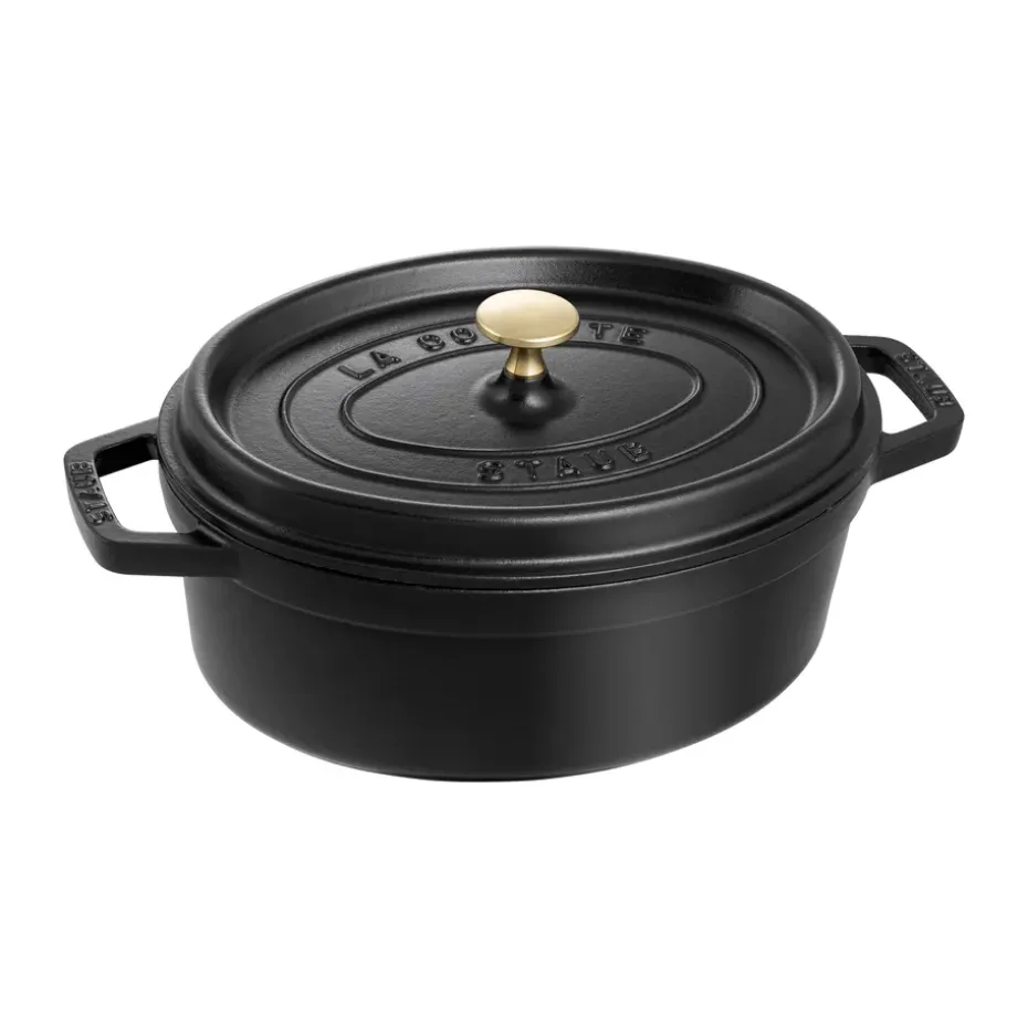 Cocotte ovale La Cocotte Staub fonte 5,5 L, Noir