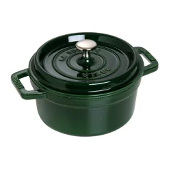 Cocotte ronde La Cocotte Staub fonte 2,6 L, Basilic vert