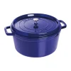 Cocotte ronde La Cocotte Staub fonte 8,4 L, Bleu foncé