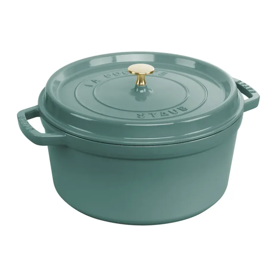 Cocotte ronde La Cocotte Staub fonte 6,7 L, Bois d'eucalyptus