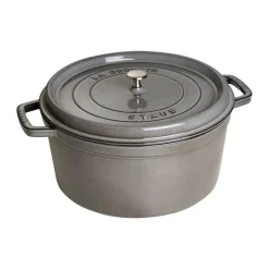 Cocotte ronde La Cocotte Staub fonte 12,6 L, Gris graphite