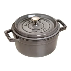 Cocotte ronde La Cocotte Staub fonte 2,2 L, Gris graphite
