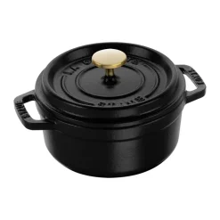 Cocotte ronde La Cocotte Staub fonte 0,8 L, Noir