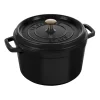 Cocotte ronde Staub modèle haut 4,8 L, Noir mat