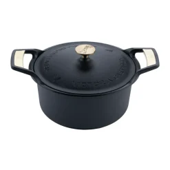 Cocotte Signature avec couvercle en fonte 5,5 L, Noir