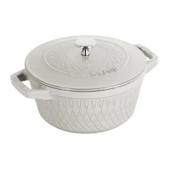 Cocotte Twister La Cocotte Staub 4 L, White truffle
