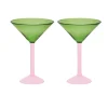 Coffret cadeau Urban Nature Culture verres à martini lot de 2, Green