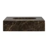 Coffret à mouchoirs Marble 14x25,5 cm, Marron