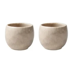 Coquetier Perlemor Home, lot de 2, Sand