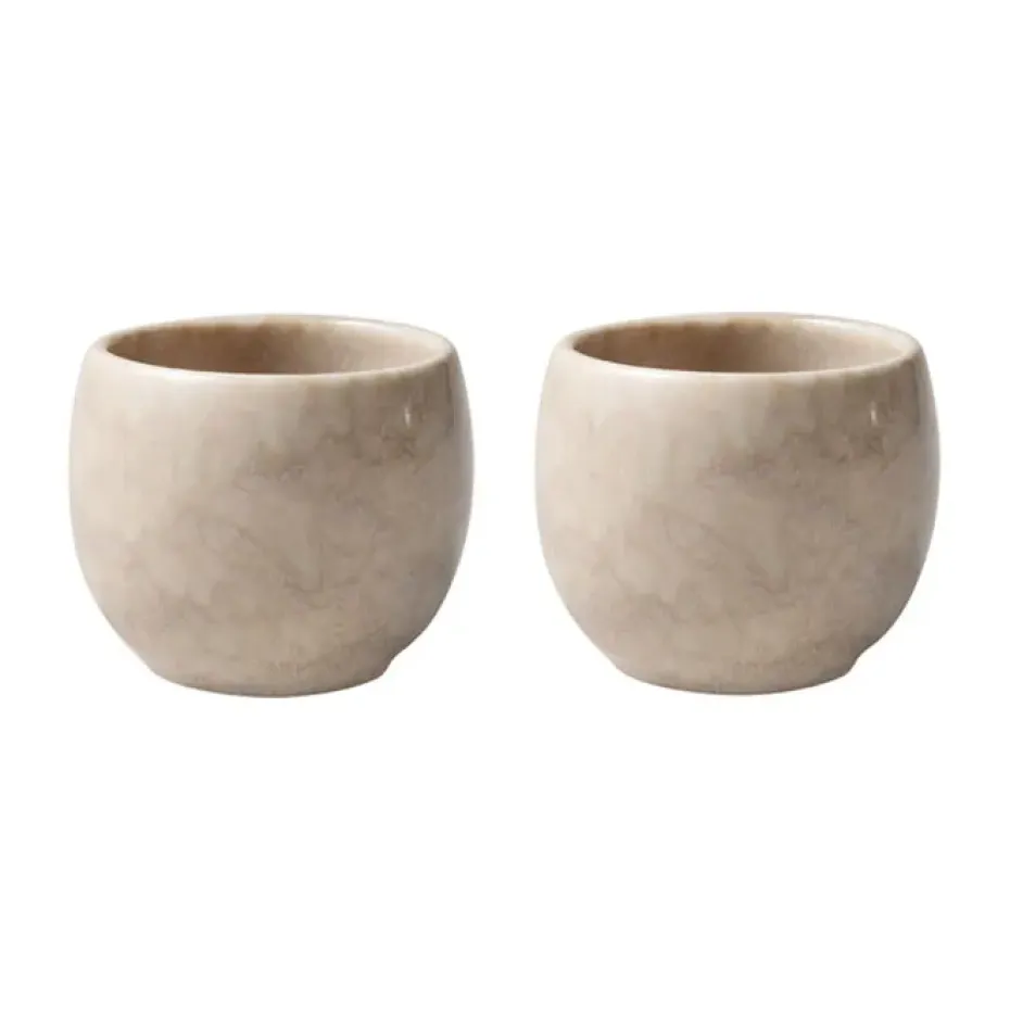 Coquetier Perlemor Home, lot de 2, Sand