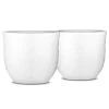 Coquetiers Rhombe, lot de 2, blanc