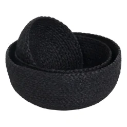 Corbeille à pain en osier Lot de 3, Noir
