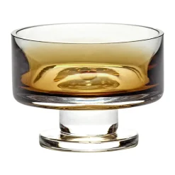 Coupe basse sur pied Zuma S Ø8,5 cm, Ambre