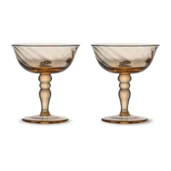 Coupe à champagne italienne Opacity 15 cl lot de 2, Pêche