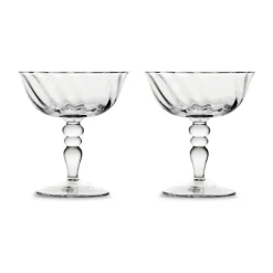 Coupe à champagne italienne Opacity 15 cl lot de 2, Clair