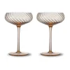 Coupe à champagne Opacity 30 cl lot de 2, Pêche