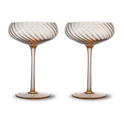 Coupe à champagne Opacity 30 cl lot de 2, Pêche