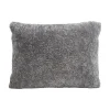 Coussin en peau de mouton Shepherd Lina 40 x 30 cm, granit