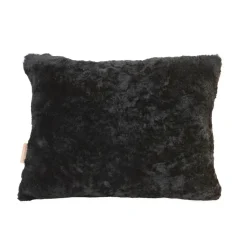 Coussin en peau de mouton Shepherd Lina 40 x 30 cm, noir
