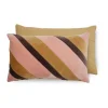 Coussin en velours Striped 30x50 cm, Sunkissed
