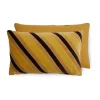 Coussin en velours Striped 30x50 cm, Honey