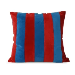 Coussin Pathi M 45x45 cm, Bleu-rouge