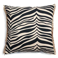 Coussin Zebra 50 x 50cm, Noir