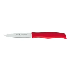 Couteau à légumes pointu Zwilling Twin Grip 9 cm, Rouge-acier inoxydable
