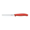 Couteau à saucisse/tomate Swiss Classic dentelé 11 cm, Rouge