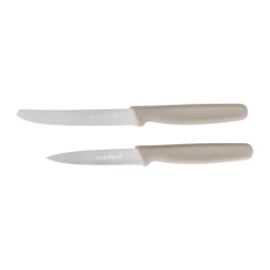 Couteau éplucheur Nordwik 2 pièces, Taupe