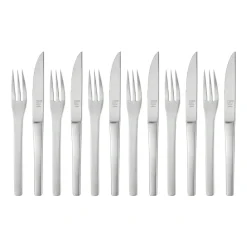Couvert à barbecue Zwilling Melbourne 12 Pièces, Acier inoxydable mat