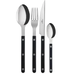 Couvert Bistrot brillant 24 Pièces, Black