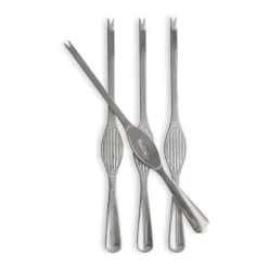 Couvert à fruits de mer Sivan, lot de 4, Argent