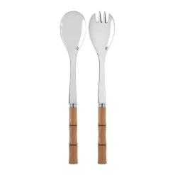 Couverts à salade Bamboo Shape, 2 pièces, Light wood laminated