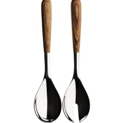 Couverts à service Piano 2 Pièces, Acier inoxydable-bois