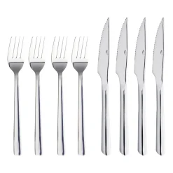 Couverts à steak Raw 8 Pièces, Acier inoxydable poli brillant