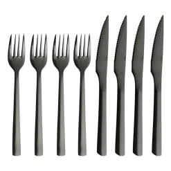 Couverts à steak Raw 8 Pièces, Noir