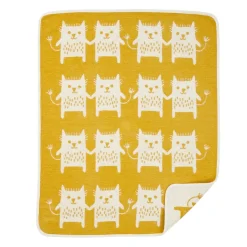 Couverture chenille Little me, jaune