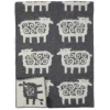 Couverture en laine Mouton, gris 130x180 cm