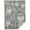 Couverture en laine Tree Owl, gris clair