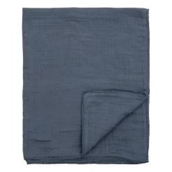 Couverture en mousseline Bloomingville 80x100 cm, Bleu