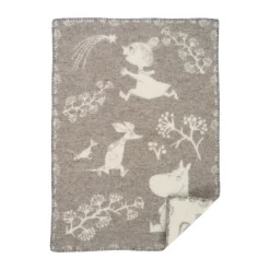 Couverture pour enfant Moomin Winterland 65x90 cm, Grey