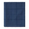 Couvre-lit Checked Jacquard 260x240 cm, Denim blue