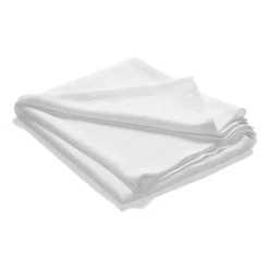 Couvre-lit en coton délavé Stripe 180x260, Blanc