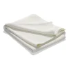 Couvre-lit en coton délavé Stripe 180x260, Blanc cassé