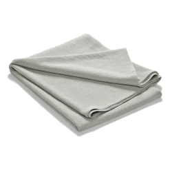 Couvre-lit en coton délavé Stripe 260x260, Gris clair