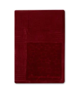 Couvre-lit Quilted Cotton Velvet Star 160x240 cm, Rouge