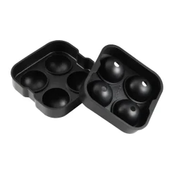 Cubes à glaçons ronds Isha, Lot de 4, Noir