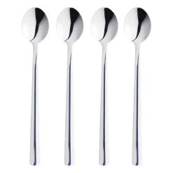 Cuillère à latte Raw Lot de 4, Acier inoxydable poli brillant