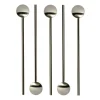 Cuillères à cocktail avec pailles Tor 20 cm Lot de 6, Acier inoxydable